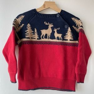 Janie and Jack Deer Sweater Size 3T